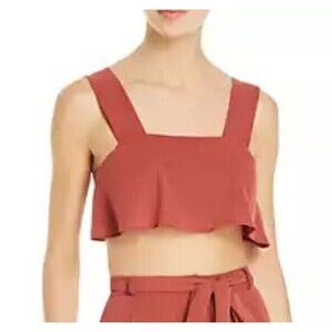 New Ellejay Nina Swim Suit Cropped Top Cover Up Womens L Cinnamon Crop